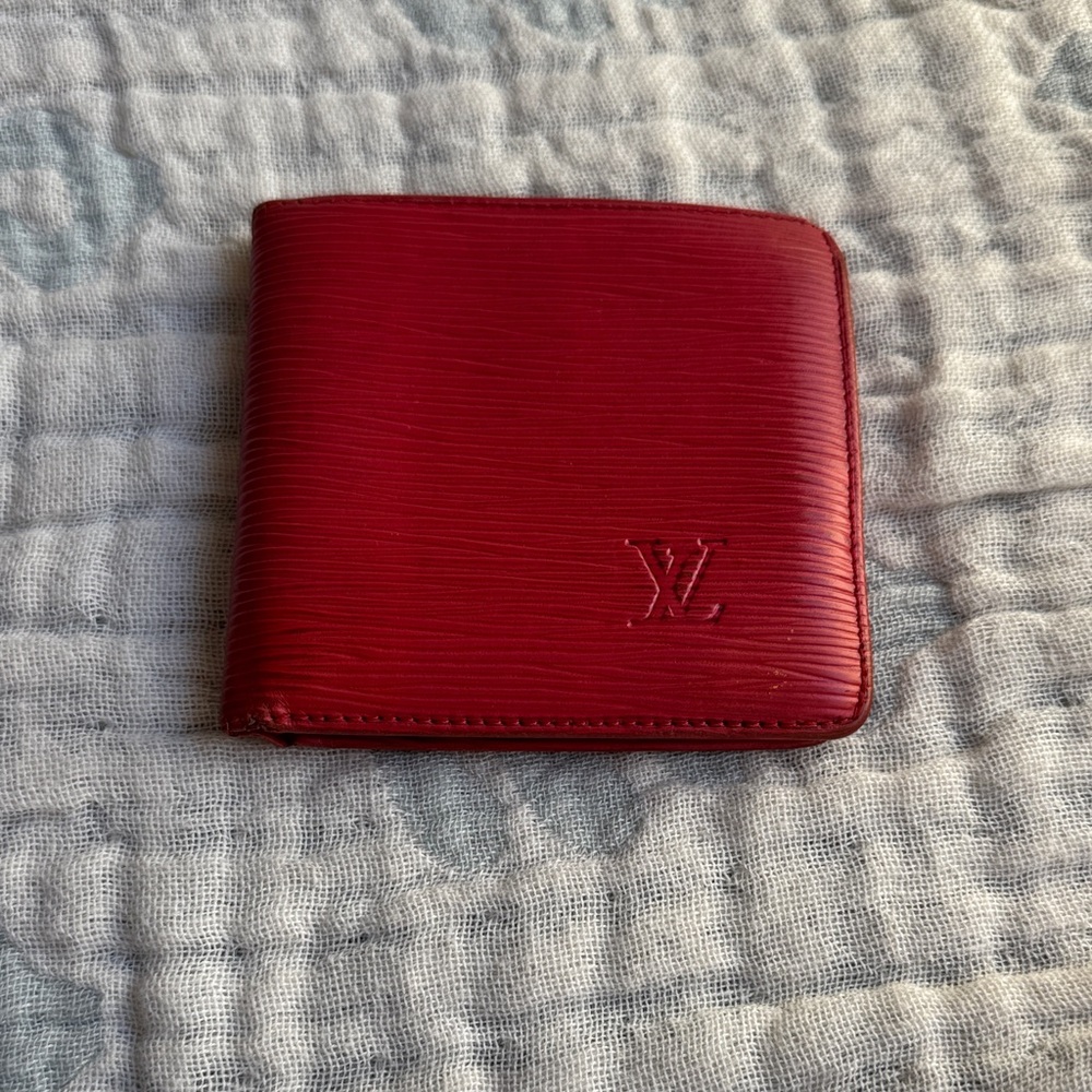 Louis Vuitton Red Epi Leather Wallet